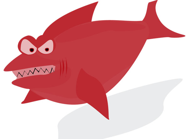 angry shark