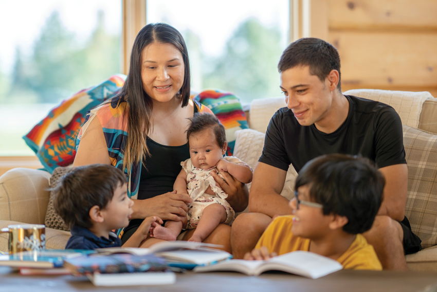 Stock photo of Indigenous family