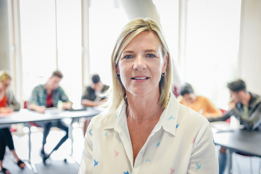 Stock photo of middle-aged white woman