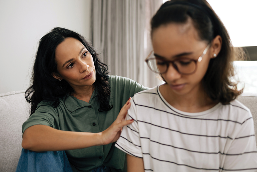 Stock photo of mother and daughter