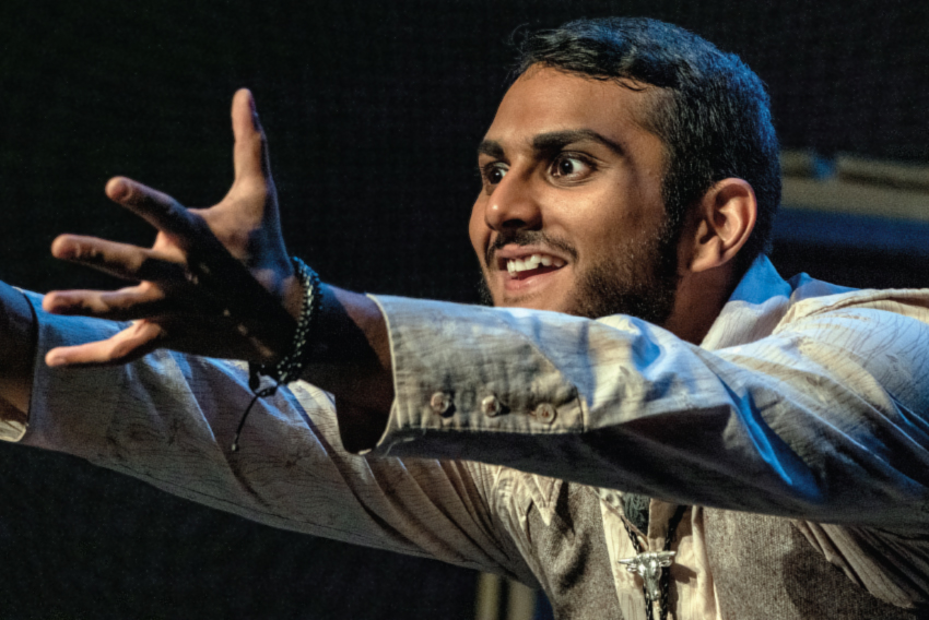 Arjun Panesar in MISCELLANEOUS Productions’ AWAY with HOME, 2019 (photo credit: Chris Randle) photo of author Arjun