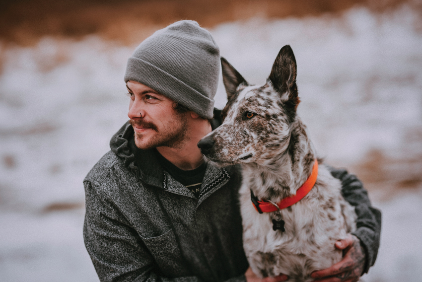 photo of anden with a dog